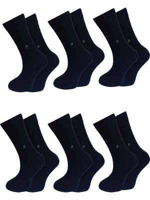 Alessa Socks Bambu 6 Lı Siyah Erkek Uzun Soket Çorap Kare Desen Burun Dikişsiz, Yıkamalı