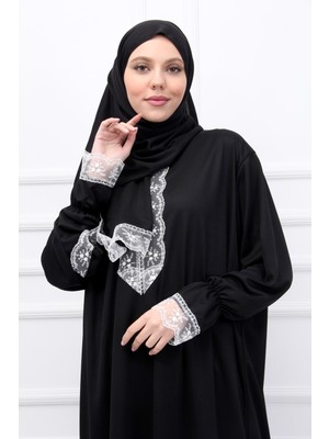 Defka Tek Parça Başörtülü Kadın Namaz Elbisesi
