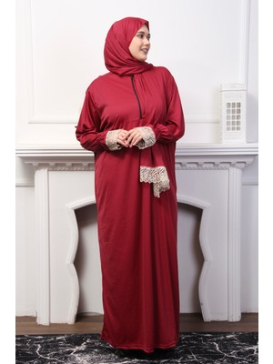 Defka Başörtülü Tesettür Kadın Namaz Elbisesi