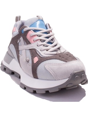 Dagoster DZS07-20135 Gri Pembe  Ortopedik Günlük Kadın Spor Ayakkabı