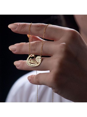 Vianto Jewellery Kişiye Özel Isim Yazılı 925 Ayar Kadın Gümüş Kolye – Altın, Gümüş ve Rose Gold Seçenekleri