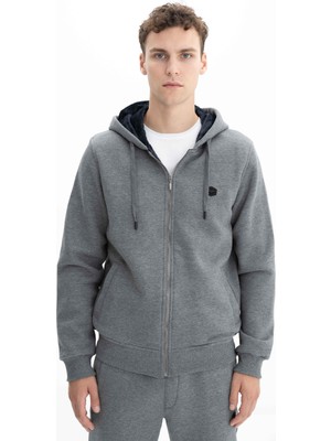 Arma Erkek Büyük Beden Kürklü Kapşonlu Cepli Sweatshirt K26324801001