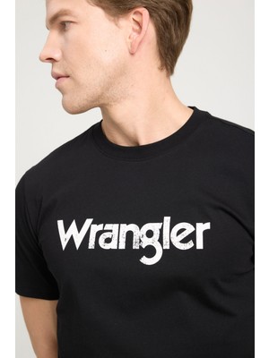 Wrangler Logo Erkek T-Shirt W211922001 Black