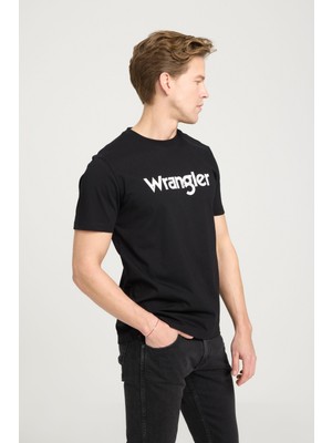 Wrangler Logo Erkek T-Shirt W211922001 Black