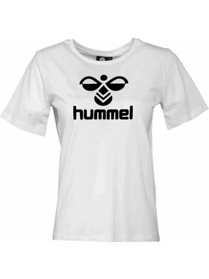Hummel Kadın T-Shirt Hmlocen 922106-9003 Off White Renkli Nefes Alabilir Kumaş Şık Tasarım