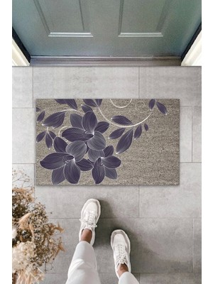 Narnuga 3D Baskı Özel Tasarım  Gri Zambak Dış Mekan Paspas