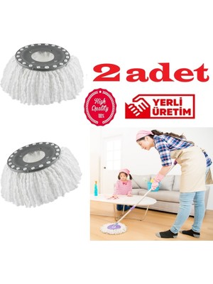 Safir Wermoplast Yedek Mikrofiber Vileda Mop Ucu Başlığı (2 Adet) Boyut (40X40)
