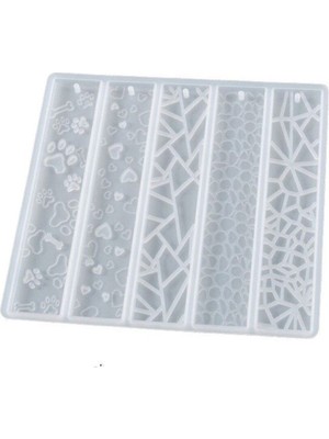 Depposite Epoksi Silikon Desenli Kitap Ayracı Kalıbı 5 Li