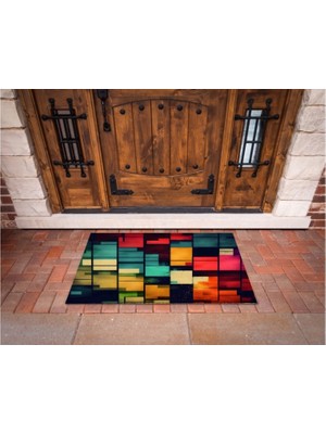 Narnuga 3D Baskı Özel Tasarım   Geometrik Dış Mekan Paspas 122