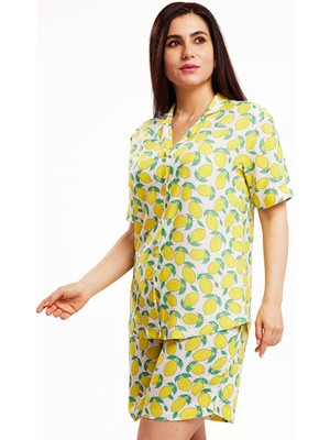 Baby Mom Limon Desenli Pijama Takımı Anne Giyim