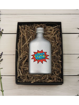 Bk Gift Kişiye Özel Isimli Baba Temalı Gümüş Tasarım Cam Şişede 200 ml Kolonya-5, Babaya Hediye, Babalar Günü Hediyeleri, Hediyelik Baskılı Kolonya