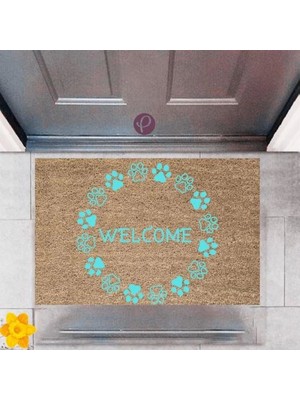 Narnuga Kapı Önü Paspası Dekoratif Dijital Baskı Welcome P-2468