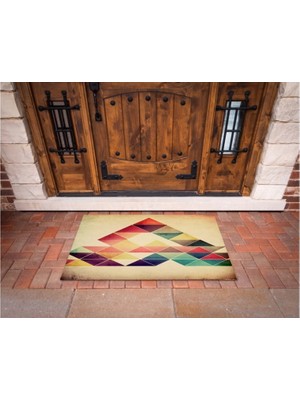 Narnuga 3D Baskı Özel Tasarım   Geometrik Dış Mekan Paspas 126