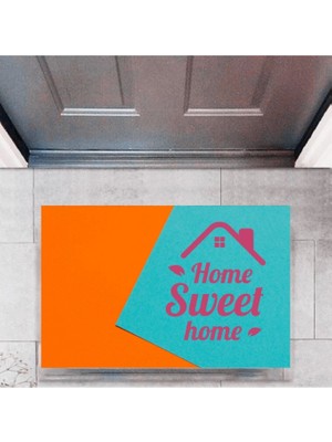 Narnuga Kapı Önü Paspası Dekoratif Dijital Baskı Home Sweet Home P-2329