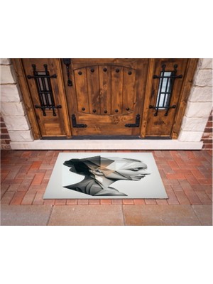 Narnuga 3D Baskı Özel Tasarım   Geometrik Dış Mekan Paspas 130