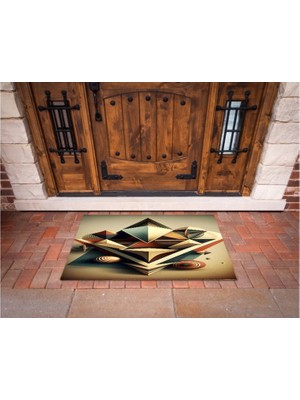 Narnuga 3D Baskı Özel Tasarım   Geometrik Dış Mekan Paspas 153