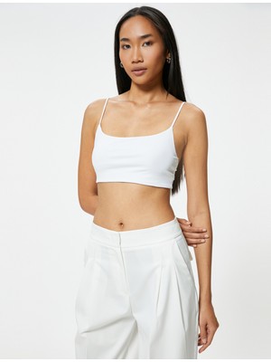 Koton Basic Ince Askılı Crop Atlet Slim Fit