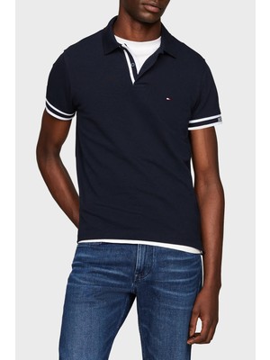 Tommy Hilfiger Streç Pamuklu Slim Fit Polo Yaka T Shirt Erkek Polo Yaka T Shirt MW0MW34737 Dw5