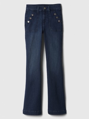 Gap Kadın Lacivert Mid Rise Bootcut Jean Pantolon