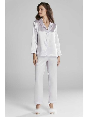 Pierre Cardin Saten Pijama Takımı 1200 Viola