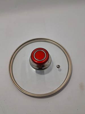 Ercan AVM Cam Kapak 16 cm ve Kırmızı ( Elma Şekeri ) Kulp