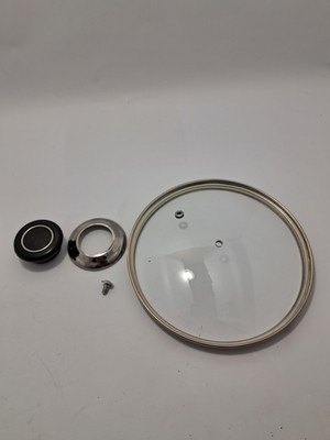 Ercan AVM Cam Kapak 16 cm ve Siyah Kulp