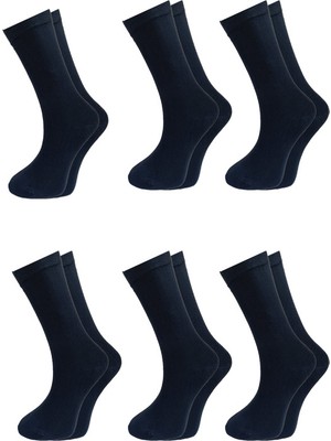 Alessa Socks Bambu 6 Lı Antrasit Erkek Uzun Soket Çorap Düz Burun Dikişsiz Yıkamalı