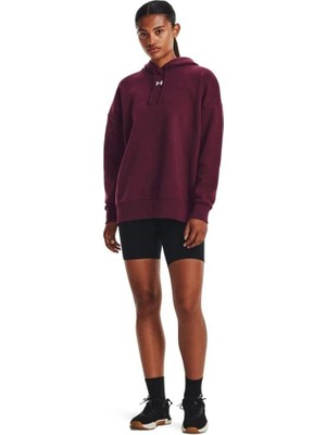 Under Armour Kadın UA Rival Fleece Oversized Kapüşonlu Üst 1379493-600