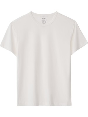 Nors Regular Bisiklet Yaka Tshirt - Beyaz
