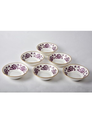 Setabianca Seta Bone Chına Kase 6 Lı Set Gül Mor 13*4 cm