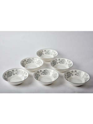 Setabianca Seta Bone Chına Kase 6 Lı Set Gül Gümüş