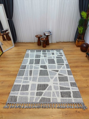 Trendy Carpet Trendycarpet Bambu Dokusunda Dekoratif Halı  Gri 1414