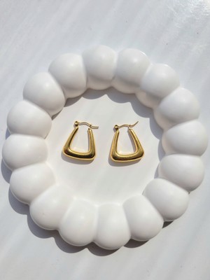 Evorya Kadın Paslanmaz Çelik Çanta Tasarım U Küpe