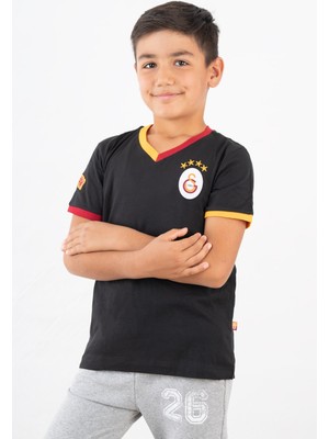 Galatasaray Lisanslı Siyah Çocuk T-Shırt
