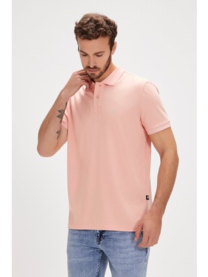 Bad Bear Pure Polo Yaka Pembe Erkek Tişört