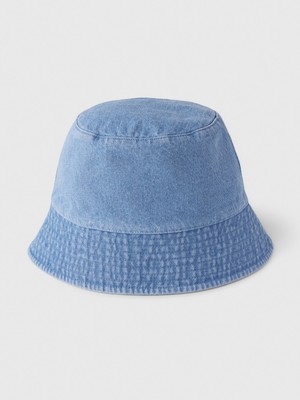 Gap Kadın Mavi Denim Bucket Şapka