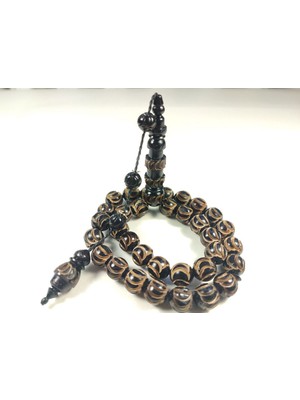 İskeçe Tesbih Mustafa Uysal Usta Eseri Imzalı Komple Kalem Oyma Kuka Sertifikalı 4898