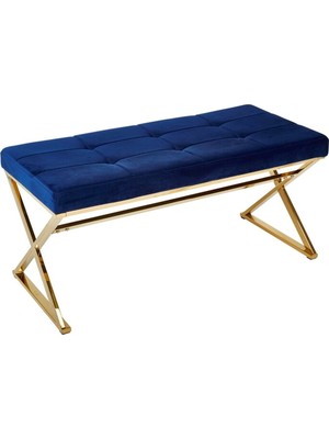 Püff Konsept Seltem Modern Gold Tasarım Bench