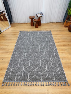 Trendy Carpet Trendycarpet Bambu Dokusunda Dekoratif Halı  Gri 1408