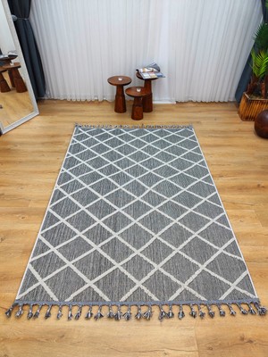 Trendy Carpet Trendycarpet Bambu Dokusunda Dekoratif Halı  Gri 1409