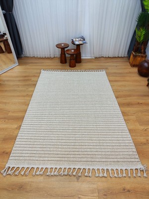 Trendy Carpet Trendycarpet Bambu Dokusunda Dekoratif Halı  Bej 1412