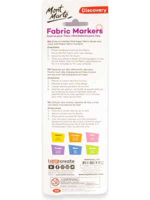 MONT MARTE mm Kumaş Markerları 6 Adet Discovery