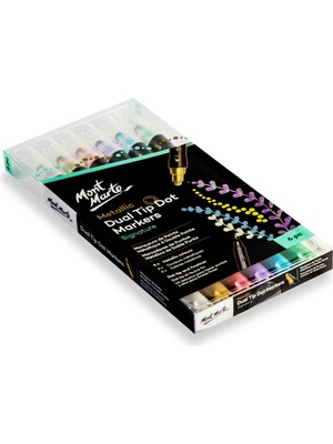 MONT MARTE mm Çift Uçlu Metalik Nokta Markerler 6'lı Signature