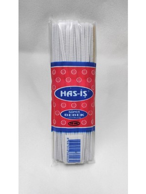 Atmaca Tuhafiye Has-Iş Beyaz Bebe Lastiği Yumuşak Lastik 10 Metre Bel Paça Don Lastiği