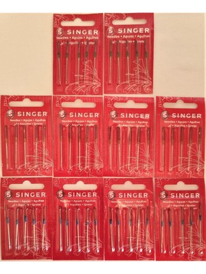 Singer 9-11-14 Numara Dikiş Makinesi Iğnesi 10LU Set 9(2pk) 11(4pk) 14(4pk)
