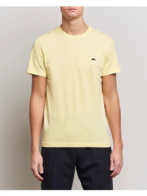 Lacoste Bisiklet Yaka Standart fit Basic Sarı T-Shirt