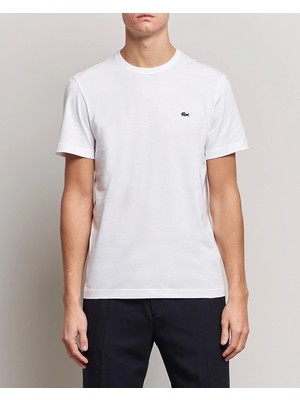 Lacoste Bisiklet Yaka Standart Fit Erkek Beyaz T-Shirt