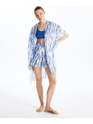 LC Waikiki Lcw Dream Beli Lastikli Desenli Kadın Deniz Şortu