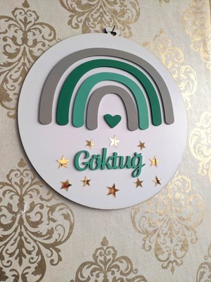 Bir Parça Tasarım Gökkuşağı Kapı Süsü