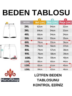 Maruf Shop Erkek Büyük Beden 115 KILO-194 Kilo Arası Için Uygun Deniz Şortu Dekons Lacivert